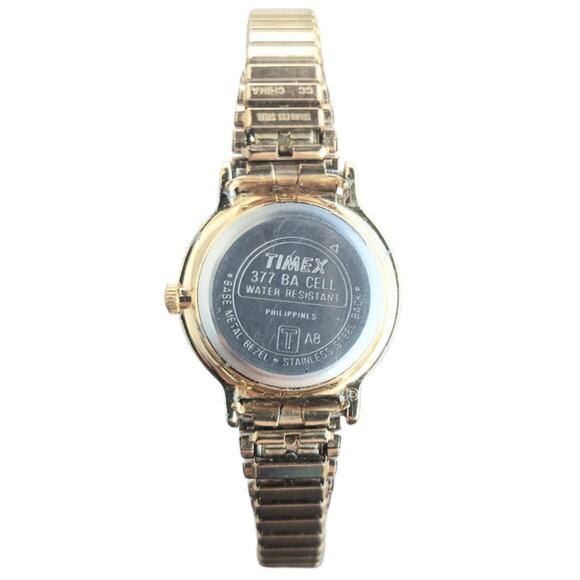 Timex Women's Watch Gold Tone Stainless Steel Flex Band 22mm Quartz TA8 - Picture 4 of 5